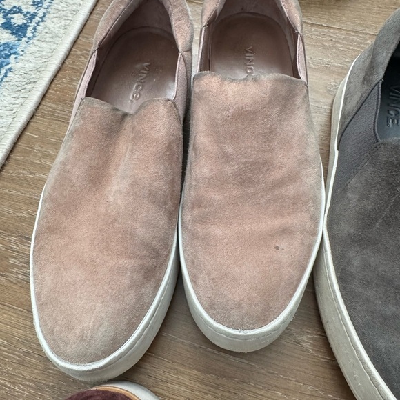 Vince Women’s Suede Slip-On Loafers - Black, Brown, Tan, Cream, Burgundy - Picture 4 of 6